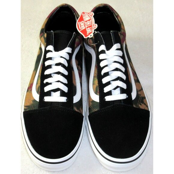 Vans Men's Old Skool Woodland Wash Black Tie Dye Canvas Suede shoes Sizes NIB - Picture 3 of 5